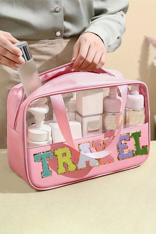 Pink Travel Makeup Bag