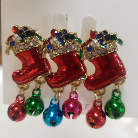 Lapel pin Christmas stockings