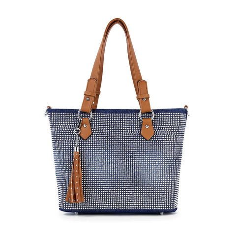 Rhinestone Denim Fashion Tote