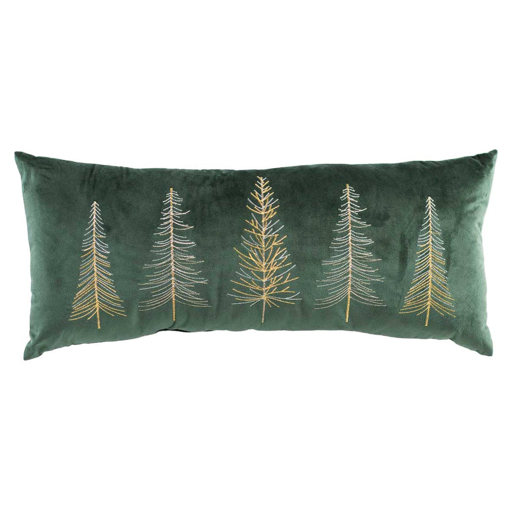 Glimmer Trees Embroidered Pillow