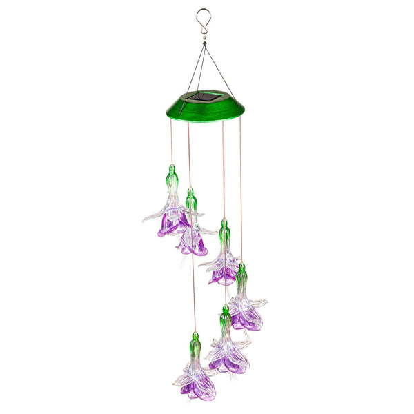 Purple Fairy Flower Solar lighted mobile