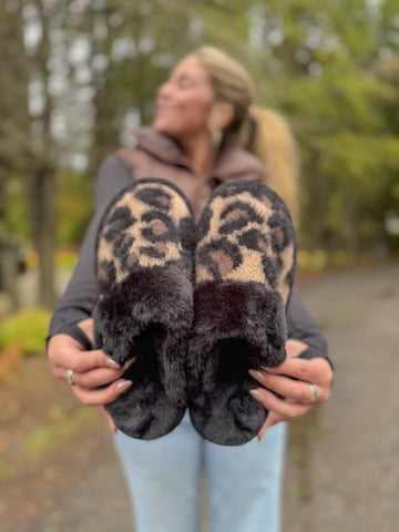 Leopard Knitted C.C Slippers