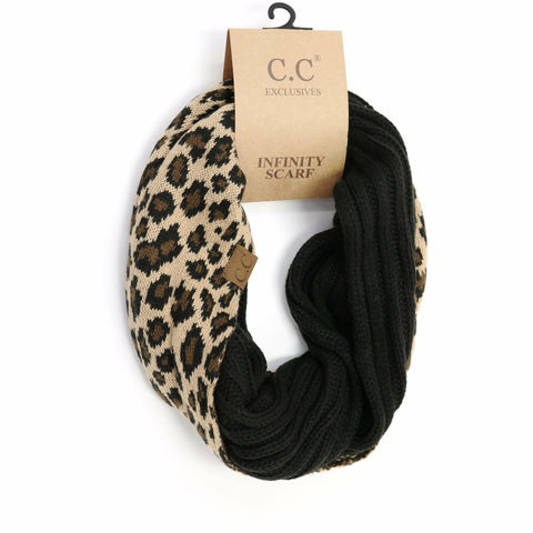 Leopard Accent CC Infinity Scarf