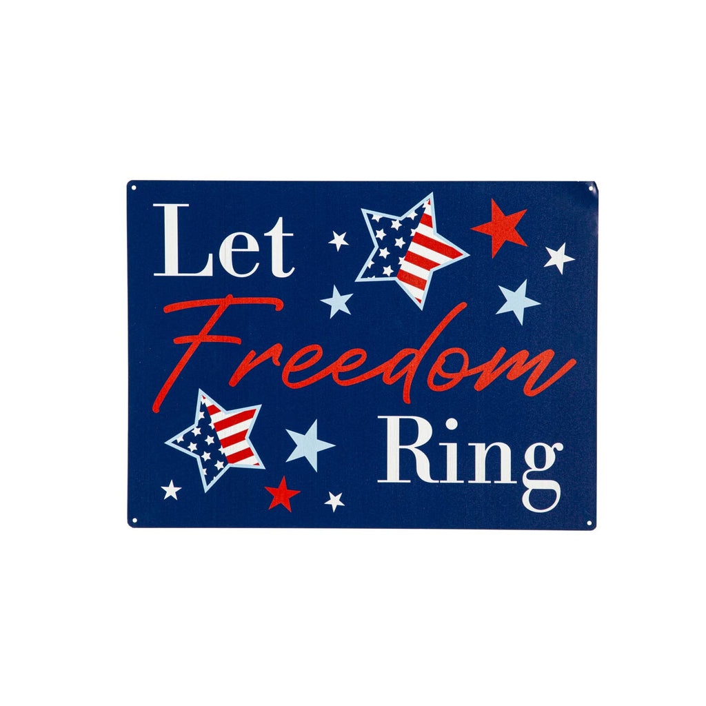 Let Freedom Ring metal Wall decor sign