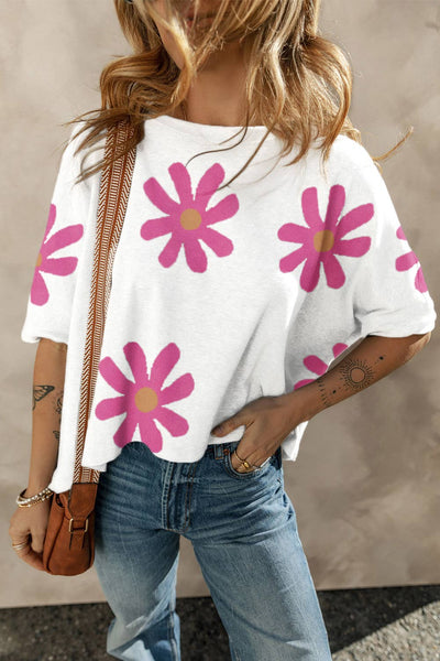 Big Flower Shift T-shirt Top