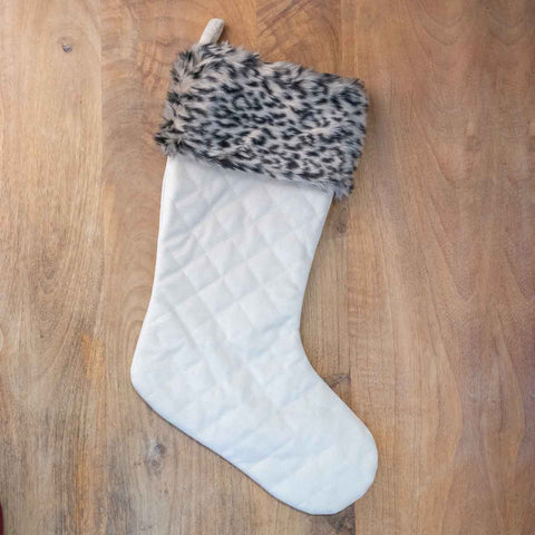 Cheetah Animal Print Quilted Stocking