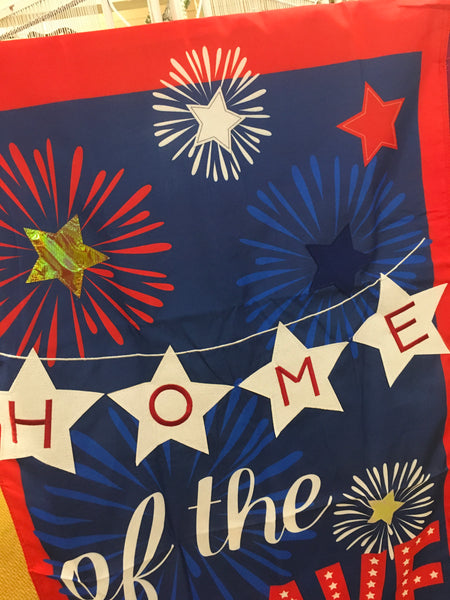 Home of the Brave House Applique Flag