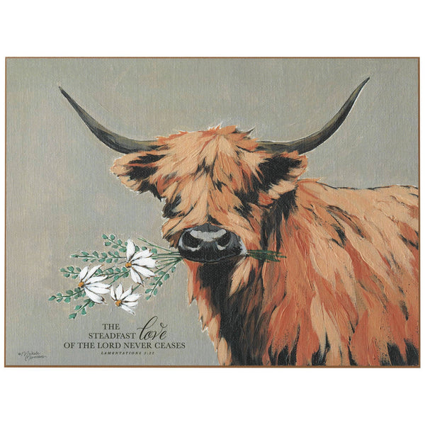 Cow Steadfast Love Inspirational Wall Plaque