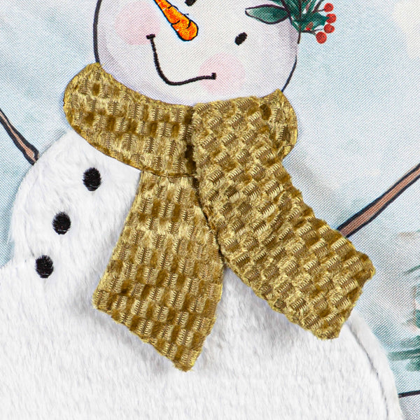 Snowman Linen Garden Flag