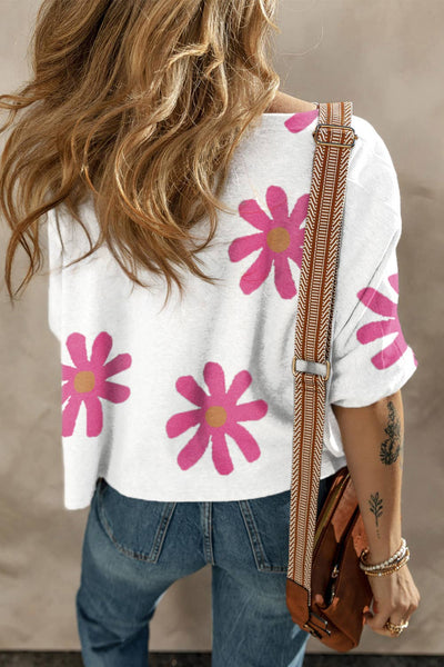 Big Flower Shift T-shirt Top