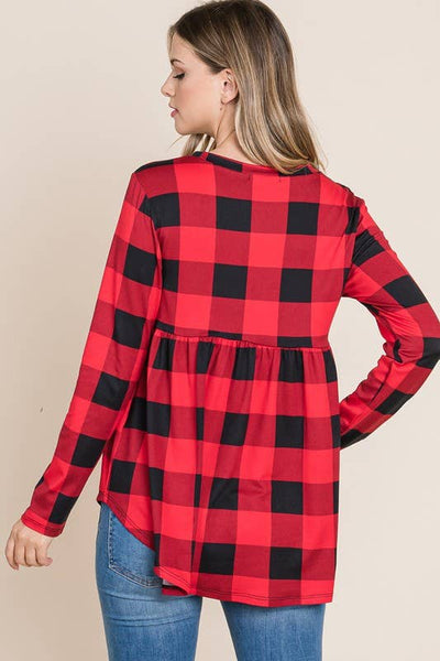 Red Buffalo Plaid Top Plus