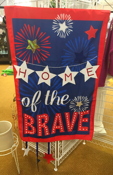 Home of the Brave House Applique Flag