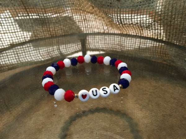 Patriotic Red, White & Blue Bracelets