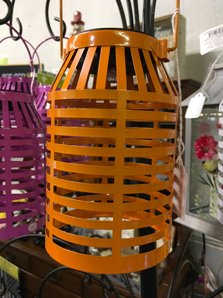 6" H Solar Lantern Caged Design