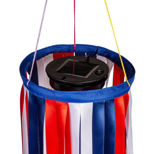 Patriotic Ribbon Solar Powered Windsock