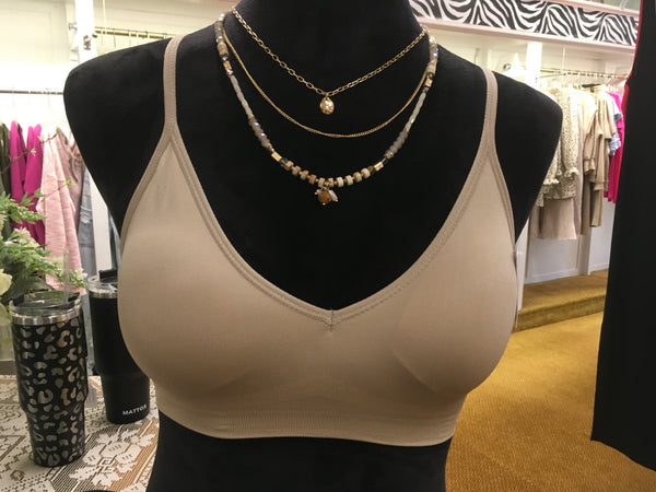 Light Taupe Basic Seamless Bralette