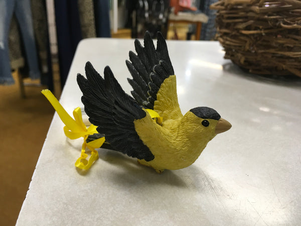 Yellow Finch Bird ornament Russ Berrie