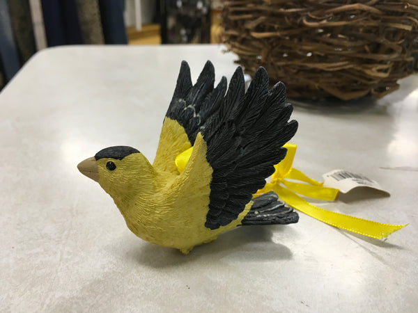 Yellow Finch Bird ornament Russ Berrie