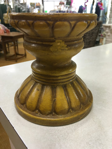 Gold ceramic Pillar Candle Holder Pedestal