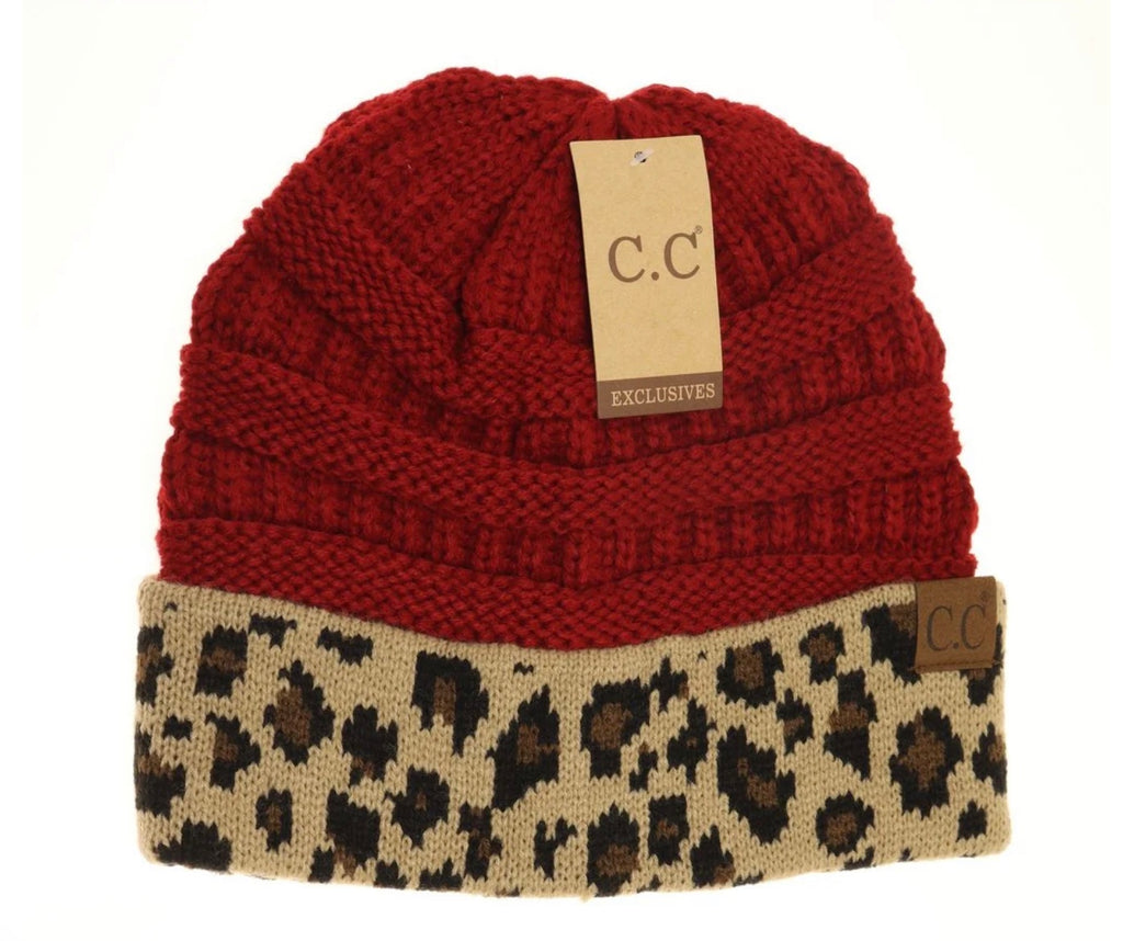 Red leopard CC original beanie