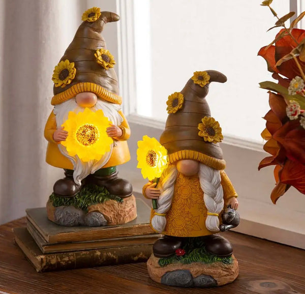 Sunflower Gnomes Table Decor