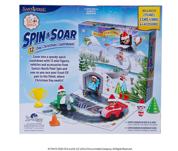 Advent Calendar Spin & soar 12 Day Countdown Christmas Elf on the Shelf