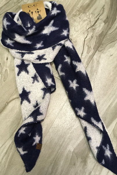 Navy American Stars C.C Scarf