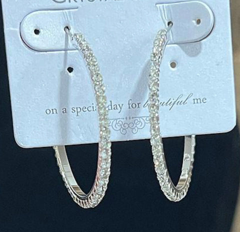 Rhinestone Hoop Earrings