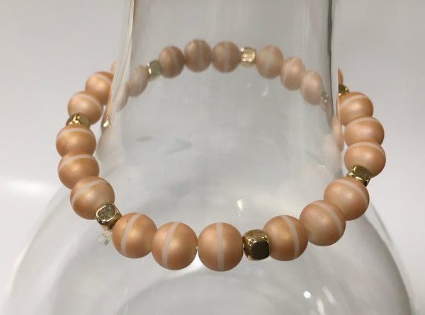 Creamsicle stackable stretch Bracelets