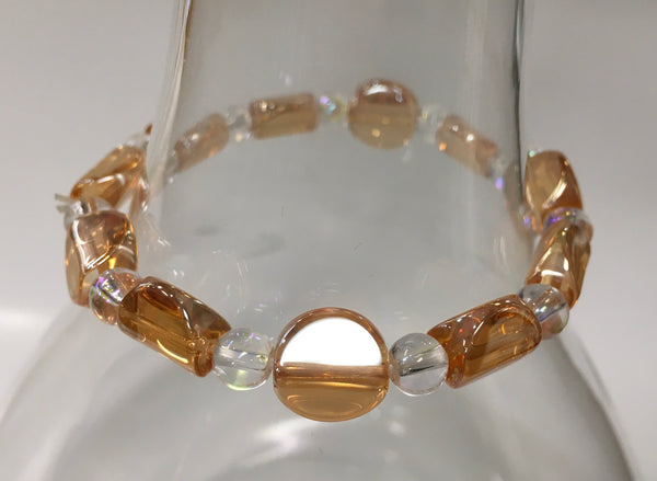 Creamsicle stackable stretch Bracelets