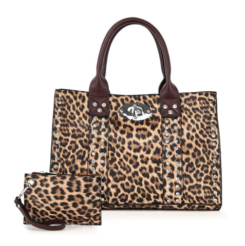 Leopard Twist-Lock Handbag