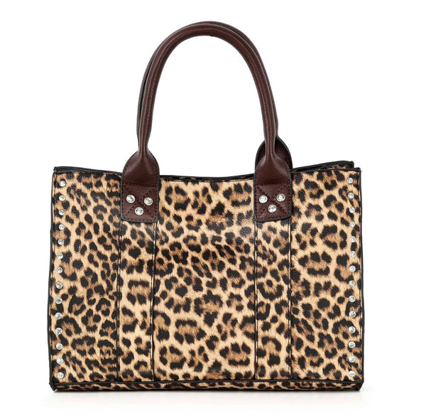 Leopard Twist-Lock Handbag