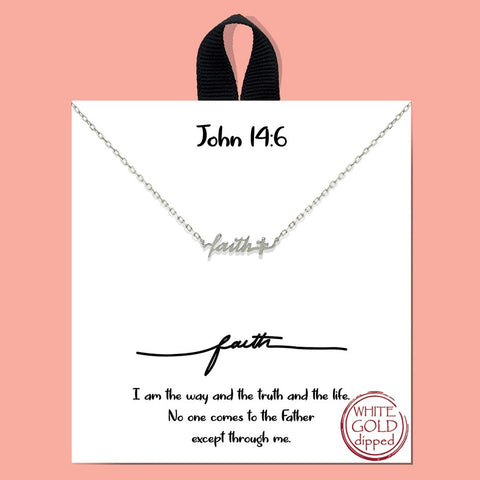 Faith pendant necklace