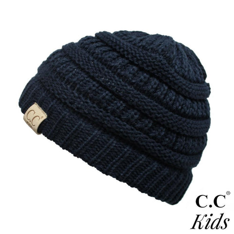 Kids Navy CC beanie