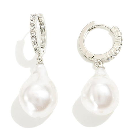 Sea Pearl rhinestone earrings