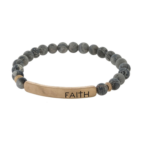 Faith Gray jasper beaded Bracelet