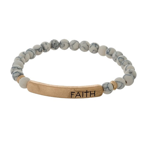 Faith Howlite beaded Bracelet