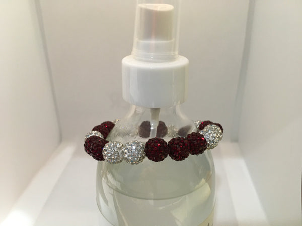 Red clear rhinestone bracelet