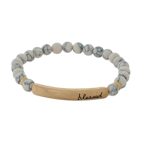 Blessed Howlite beaded Bracelet