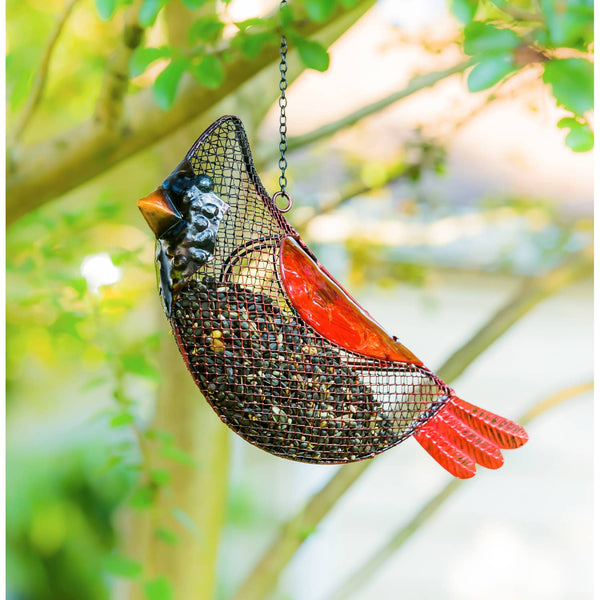 Cardinal Bird Seed Feeder