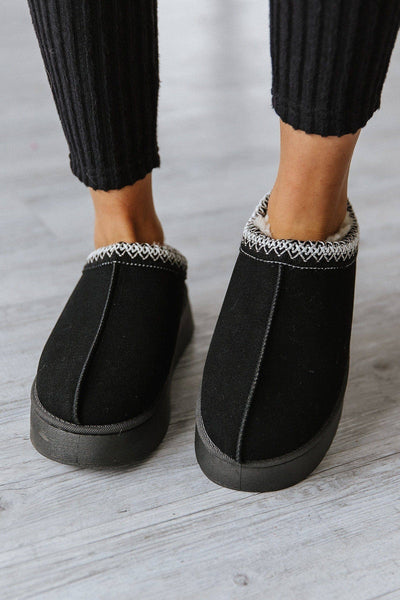 Black Billy Plush Lined Flats shoes