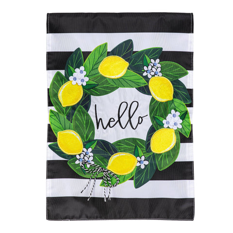 Magnolia Leaves and Lemon Garden Flag