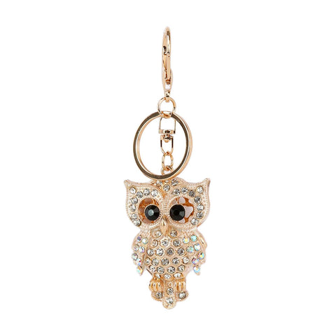 Owl Rhinestone Purse Charm