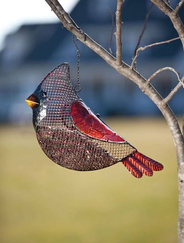 Cardinal Bird Seed Feeder