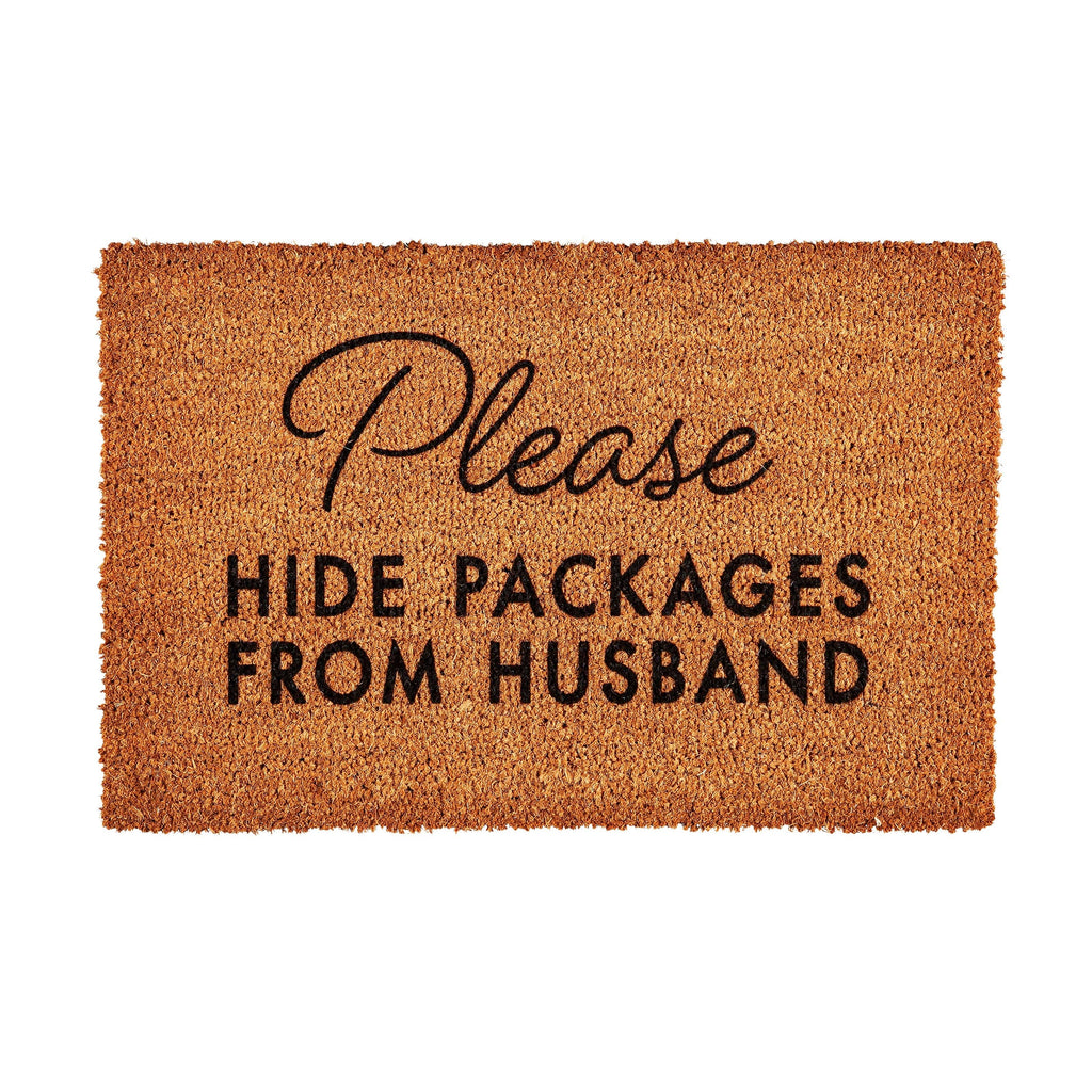 Please Hide Packages from Husband Coir Mat