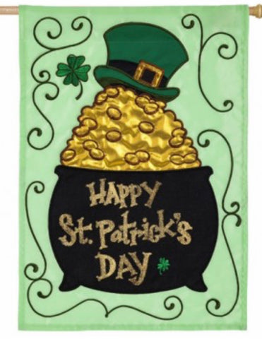 Pot O Gold St Patrick House Flag