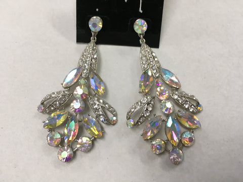 Rhinestone drop design AB earrings