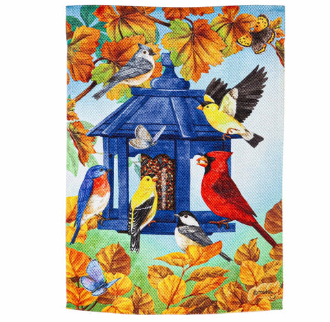 Fall Feeder Garden Textured Suede Flag