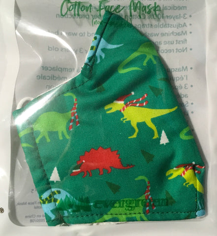 Kids Dinosaur face cover mask