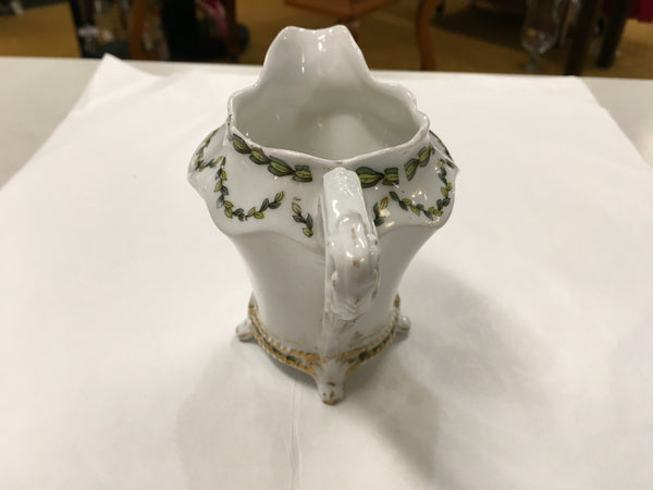 Vintage R S Russia peace branch ruffled footed creamer pitcher preowned